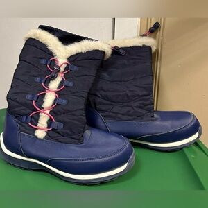 Girls Lands' End Snowflake Insulated Snow Boot- Size 6M